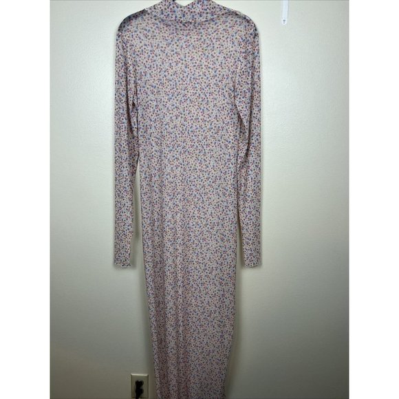NEW AFRM Shailene Midi Dress  FLORAL MESH LONG SLEEVE SIZE XL See Description - Picture 5 of 6
